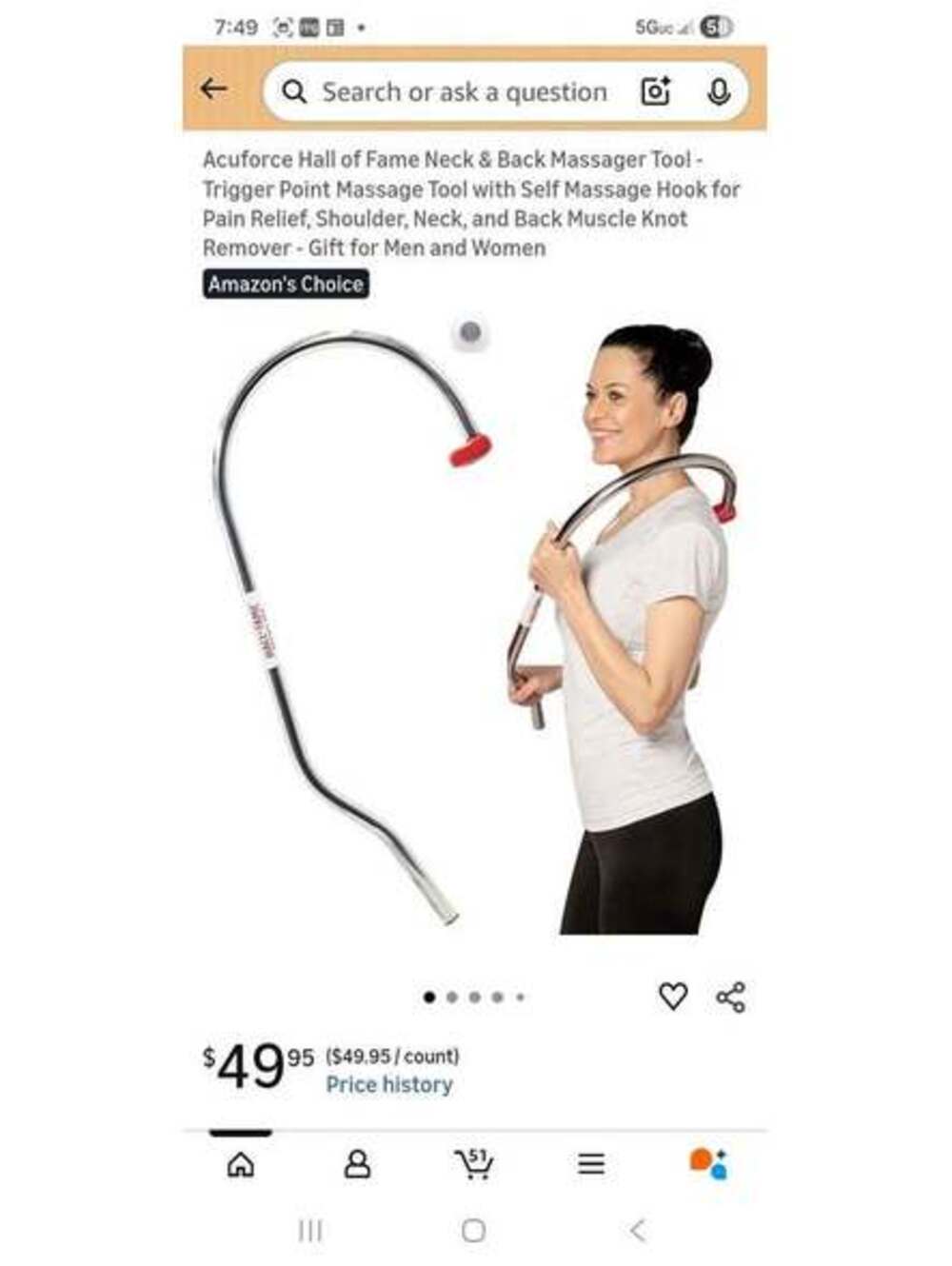 Neck & Back Massager Tool (Trigger Point Cane)